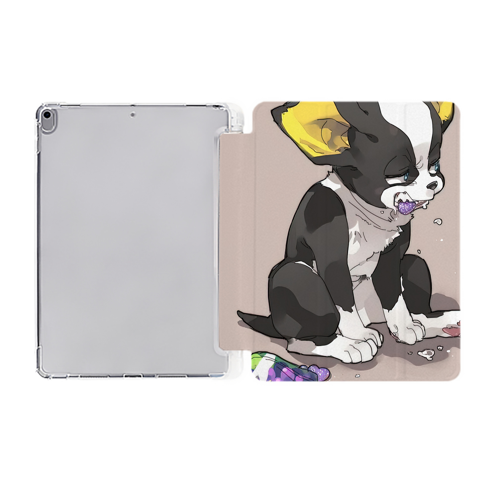 （画像用） ジョジョの奇妙な冒険 JoJo's Bizarre Adventure IPad ケース ペン収納付き 三つ折りスタンド PUレザー×シリコン 対応機種9.5/10.5/10.9インチ